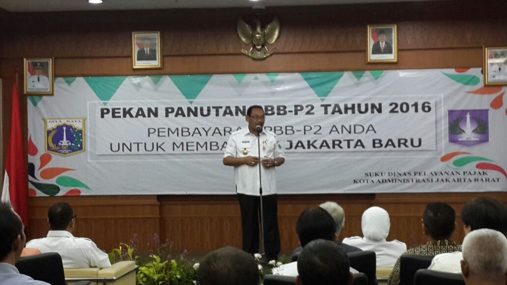 Walikota Jakarta Barat Ans Effendi menyampaikan amanat dalam Pekan Panutan PBB-P2